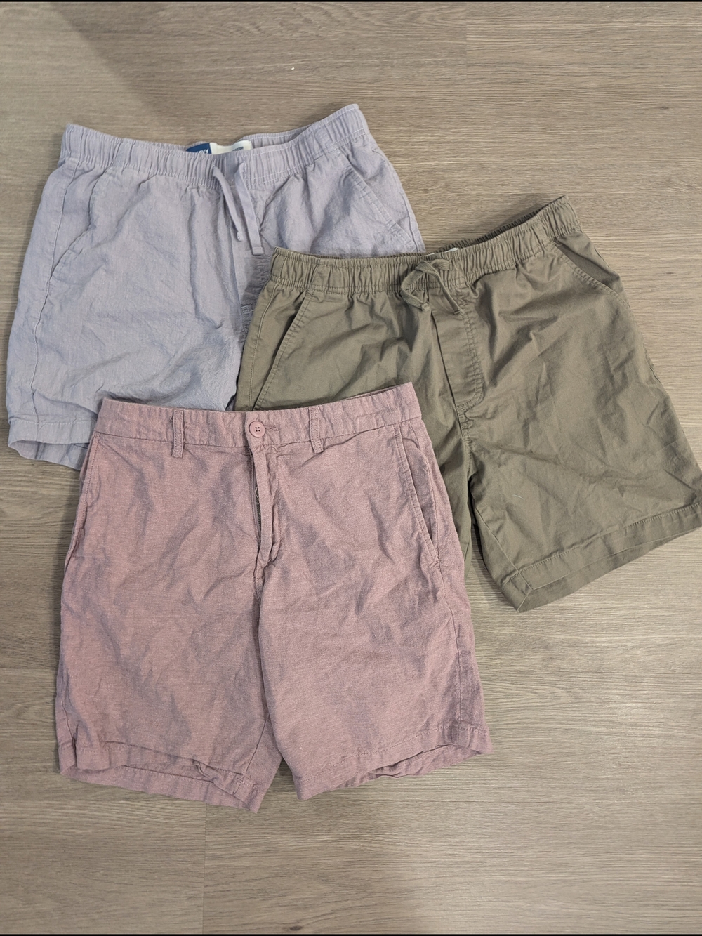 3 Pairs Bundle Old Navy Linen-Blend Jogger Shorts Mens 30 and Small